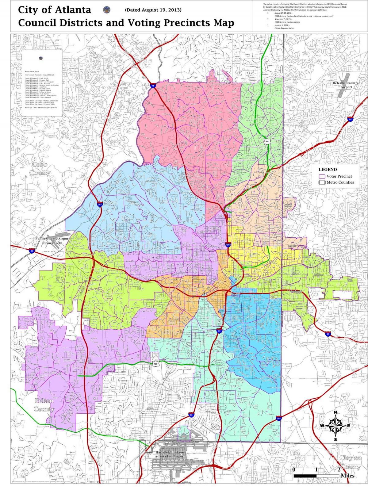 Atlanta district kaart