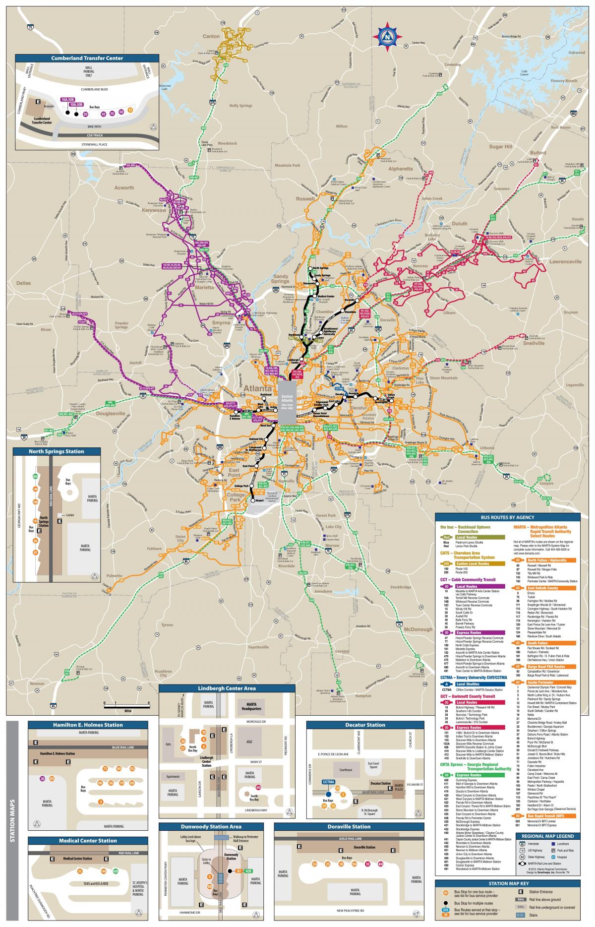 Atlanta transport kaart